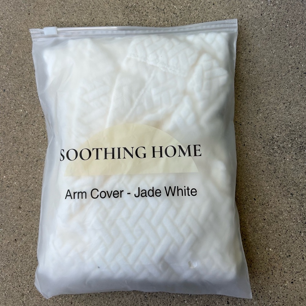 NWT Soothing Home Sofa Hero Arm Cover in Jade White